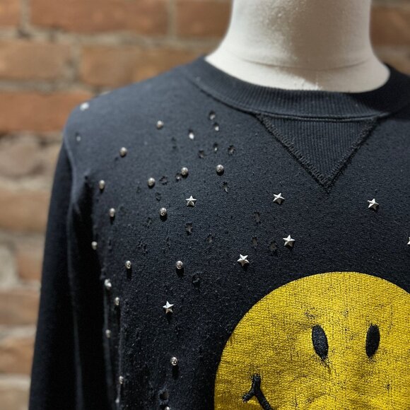 Coach 1941 Embellished “Have a Groovy Day” Smiley Sweater - Picture 3 of 11